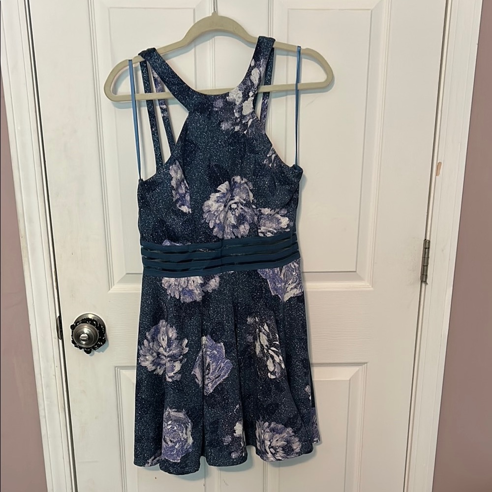 Floral Print Blue Dress by City Studio